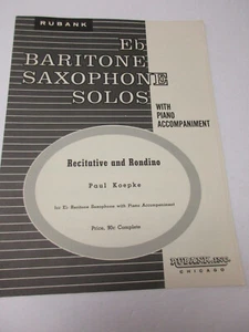 Paul Koepke Recitative and Rondino E Flat Baritone Saxophone & Piano Sheet Music - Picture 1 of 4
