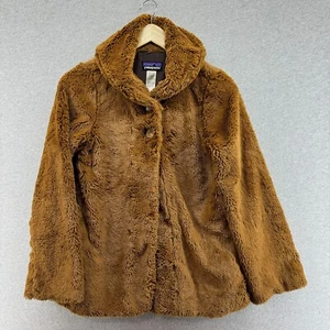 Patagonia Girls XL (14-16) Pelage Jacket Brown High Pile Fleece Shawl 65591 - Picture 1 of 17