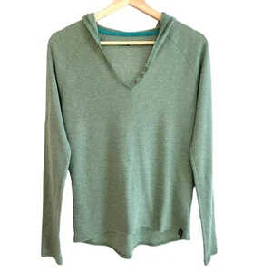 The North Face Size M Women’s Thermal Waffle Knit Hooded Jersey Top Undershirt - Bild 1 von 7