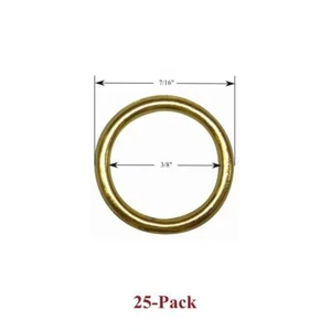 ANILLOS GUÍA DE CORDÓN DE METAL LATÓN COSIDO 3/8" para cortinas romanas - (paquete de 25) - Imagen 1 de 3