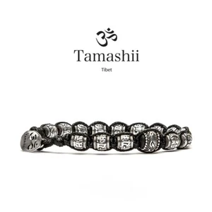 BRACCIALE TAMASHII ORIGINALE TIBETANO BHS924-S1 SILVER PRAYER WHEEL - Foto 1 di 2
