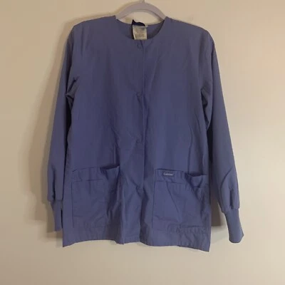 Blusa Médica Landau Ceil Azul Manga Larga Con Botones Uniforme XS Foto 1 de 4