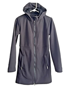 Lucy XS Black Hooded Fitted Jacket w/front Zipper Pockets & Warm Fleece Lining - Picture 1 of 8