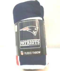 New England Patriots Poly Fleece Throw Blanket 50"x60" NFL Licensed