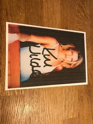 KIM WILDE 1996 U.K. PROMOTIONAL PRESS KIT PHOTO PRINTED AUTOGRAPH PHOTO RARE SEE - Image 1 of 4