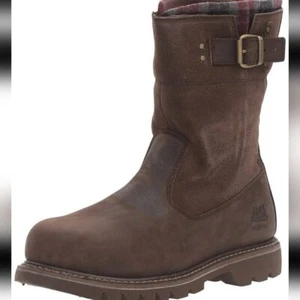 Caterpillar Jenny Stahlkappe Rinde Leder Nylon Mesh Futter Gr. 9,5WW Arbeitsstiefel - Bild 1 von 14