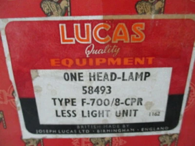 Conjunto de faros Jaguar MKII, Austin 7, A35, Mini MK1, Morris, Lucas 58493 NOS  Foto 1 de 4