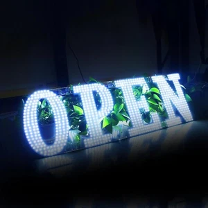 Super Bright 30"x10" Large LED Open Sign for Business with Hanging Installation - Picture 1 of 7