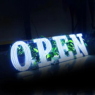 Super Bright 30"x10" Large LED Open Sign for Business with Hanging Installation - Image 1 of 4