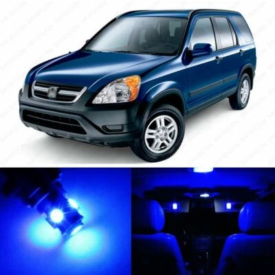 8 x Blue LED Interior Lights Package For 2002 - 2006 Honda CR-V CRV + PRY TOOL - Image 1 of 4