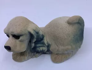 Vintage 1994 Giardino Cocker Spaniel Figura per cane sdraiato ornamento prato di Art Line - Foto 1 di 7