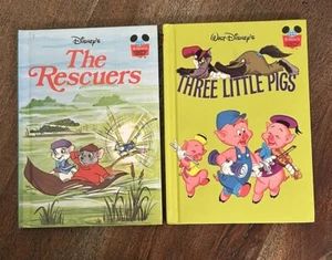 2 libri vintage Walt Disney meraviglioso mondo di lettura - 3 soccorritori porcellini - Foto 1 di 8