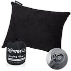  Travel Camping Pillow - Memory Foam & Inflatable - Removable Machine Black