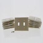 20 P&S Ivory Standard 2-Gang Dual Toggle Switch Thermoset Cover Wallplates Sp2-I