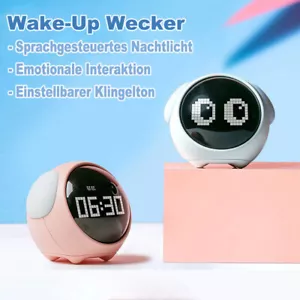 Digital Kinderwecker,Wake-Up Wecker für Mädchen Jungen Kinder Nachtlichter Uhr - Bild 1 von 11