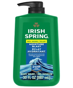 Irish Spring Mens Body Wash, Moisture Blast Body Wash for Men, Feel Fresh 30 oz - Picture 1 of 9