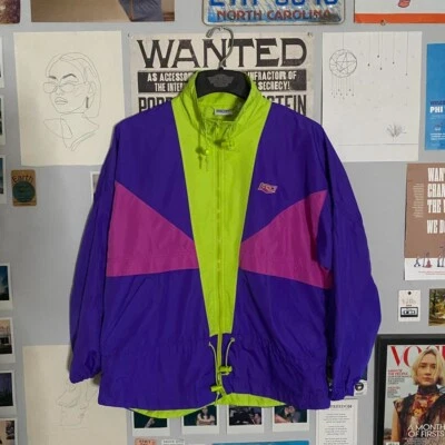 Cortavientos Saucony Color Block Neón - Hombre Pequeño - Púrpura/Rosa/Verde Foto 1 de 4