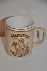 California Gold Country Kaffeetasse Tasse mit Prospektor und Goldrausch Geschichte - Bild 1 von 6