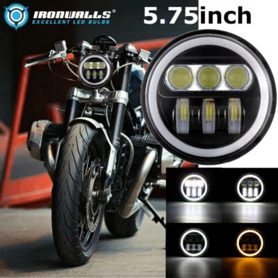 Proyector de faros LED 5-3/4" 5,75 haz sellado alto DRL motocicleta para Harley Foto 1 de 4
