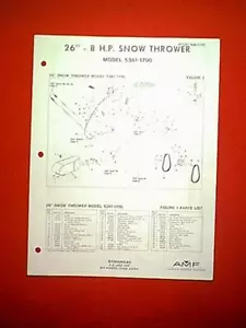 DYNAMARK AMF 26" 8HP SNOWBLOWER MODEL 5361-1700 PARTS MANUAL - Picture 1 of 1