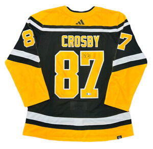 Sidney Crosby Pittsburgh Penguins Signed Adidas Jersey Reverse Retro Beckett LOA