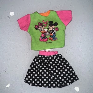 1990s DISNEY 2 Pc Mickey Mouse Clothing Barbie Fashion from MICKEY'S STUFF Set - Picture 1 of 4