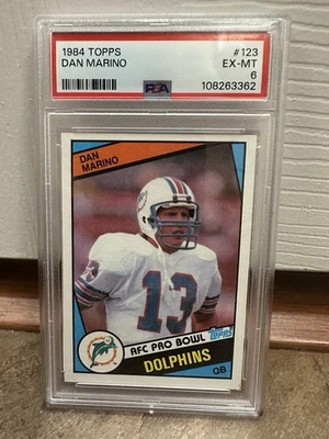 1984 Topps #123 Dan Marino PSA 6 novato patio Foto 1 de 2
