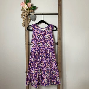 Dot Dot Smile Kleid Größe 7 Lila Rosa Herzmuster Ärmellos Freizeit - Bild 1 von 7