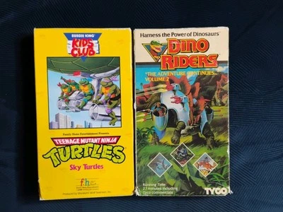 TEENAGE MUTANT NINJA TURTLES: Sky Turtles + DINO RIDERS - VHS - Image 1 of 4