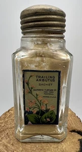 Antiker voller Flakon California Perfume Company Pulver Schlepp Arbutus Beutel - Bild 1 von 8