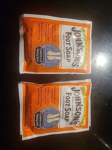 Johnson's Foot Soap Quick Dissolve Foot Soak Powder Discontinued Box of 2 Packet - Picture 1 of 3