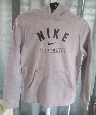 Nike Boys Youth Hoodie Large Gray Football Sweatshirt Fleece Lined Pockets - Image 1 of 4