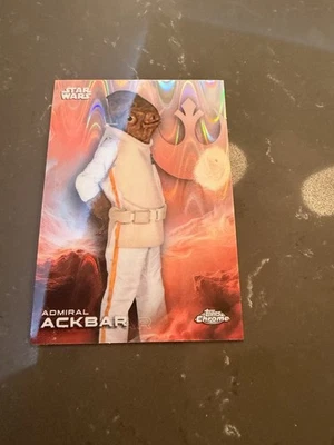 2025 Topps Chrome Star Wars #1 (RayWave Refractor)  ADMIRAL ACKBAR - Image 1 of 2