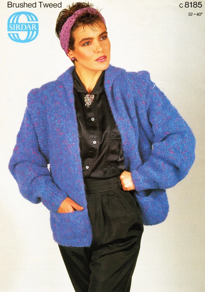 ~ Sirdar Knitting Pattern For Lady's Collared Edge-To-Edge Jacket ~ 32" ~ 40" - Image 1 of 1