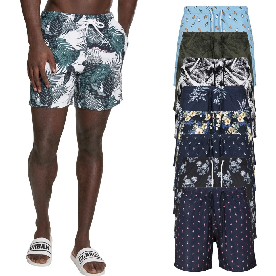 Urban Classics - PATTERN Hawaii Sommer Badeshorts - Bild 1 von 1