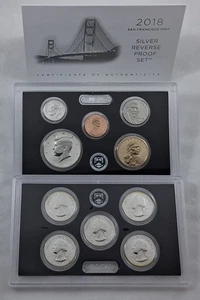 2018 San Francisco Mint Silver Reverse Proof Set with OGP & COA - Picture 1 of 13