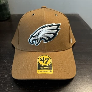 47 Brand Carhartt Philadelphia Eagles Brown Adjustable Hat - Picture 1 of 6