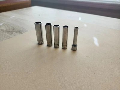 Snap On 1/4 Deep Well Sockets 12 point / 11MM 10MM 9MM 8MM 5MM STMMD - Image 1 of 2