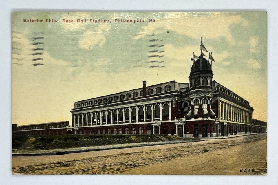 1914 Shibe Park - Estadio de béisbol de atletismo de Filadelfia - Postal, enviada por correo Foto 1 de 4