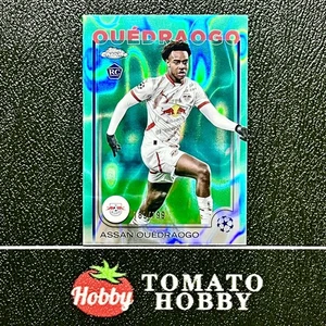 TOPPS CROMO UEFA 2024-25 ASSAN OUEDRAOGO RC/199 REFRACTOR DE LAVA AQUA LEIPZIG - Imagen 1 de 2