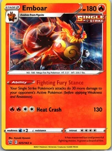 Emboar Holo Rare SWSH05: Kampfstile 025/163 NM - Bild 1 von 2