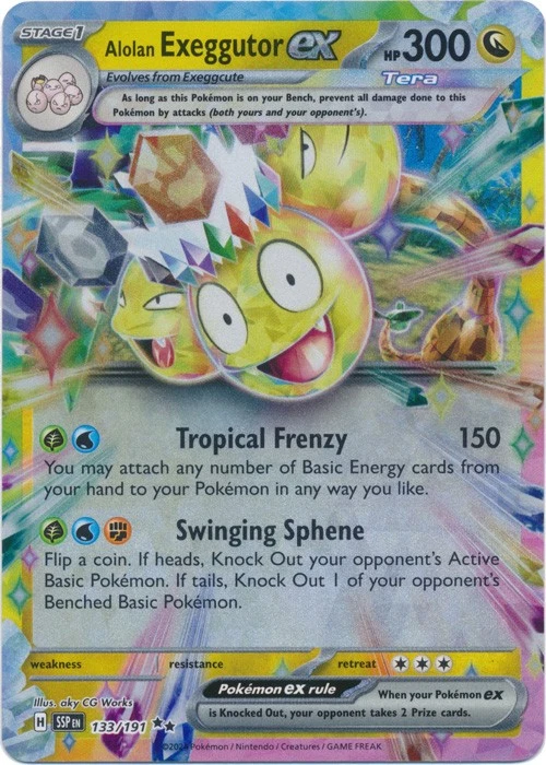 UR-01 Holo Alolan Exeggutor ex 133/191 Double Rare SV08: Surging Sparks - Image 1 of 1