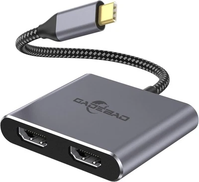 USB C to Dual HDMI Adapter 4K@60Hz Type C Converter for MacBook Pro Air Dell - Image 1 of 4