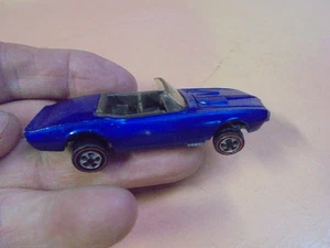 Vintage 1968 Mattel Hot Wheels Red Line Custom Firebird dunkelblau braun innen - Bild 1 von 5