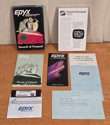 Sword of Fargoal Commodore 64 Epyx Big Box Game 5.25" Disk Complete CIB C-64 RPG - Image 1 of 4