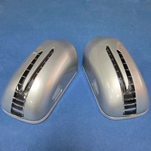 TWO ARROW LED SILVER DOOR MIRROR COVERS FOR 1995-1998 MERCEDES BENZ W140 S-CLASS - Picture 1 of 7
