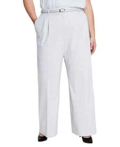 Calvin Klein Women's Plus 18W Windowpane Plaid Wide Leg Dress Pants Trousers - Picture 1 of 2