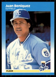 1987 Fleer Update Glossy Juan Beniquez Kansas City Royals #U-3