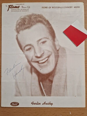 Ferlyn Husky  Flame Theatre Cafe  20 x 25 cm Country Musik Autogramm ORIGINAL   - Bild 1 von 2