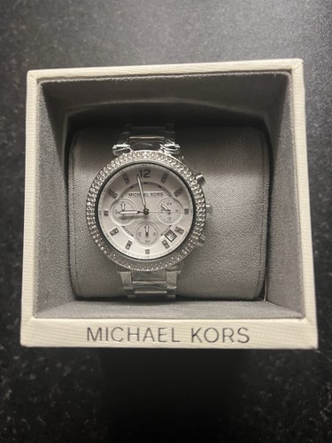 Orologio da polso Michael Kors Mini Bradshaw MK6174 cronografo vetro minerale nuovo con scatola